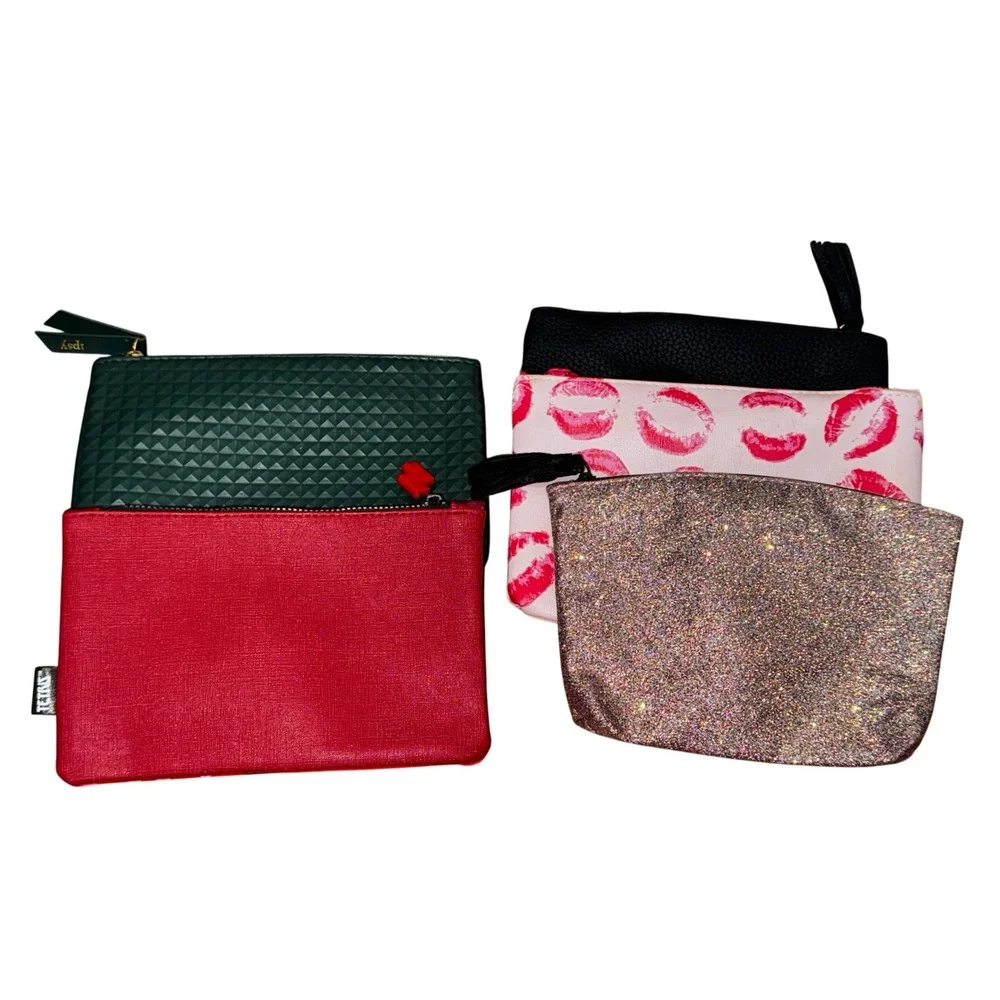 Ipsy Glam Bag Bundle Multicolor Tetris Collab Sequin Animal Print 11pc Set OS